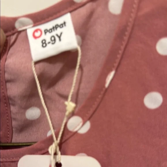 PatPat Ruffled Pink Dress with White Dots - Picture 3 of 4